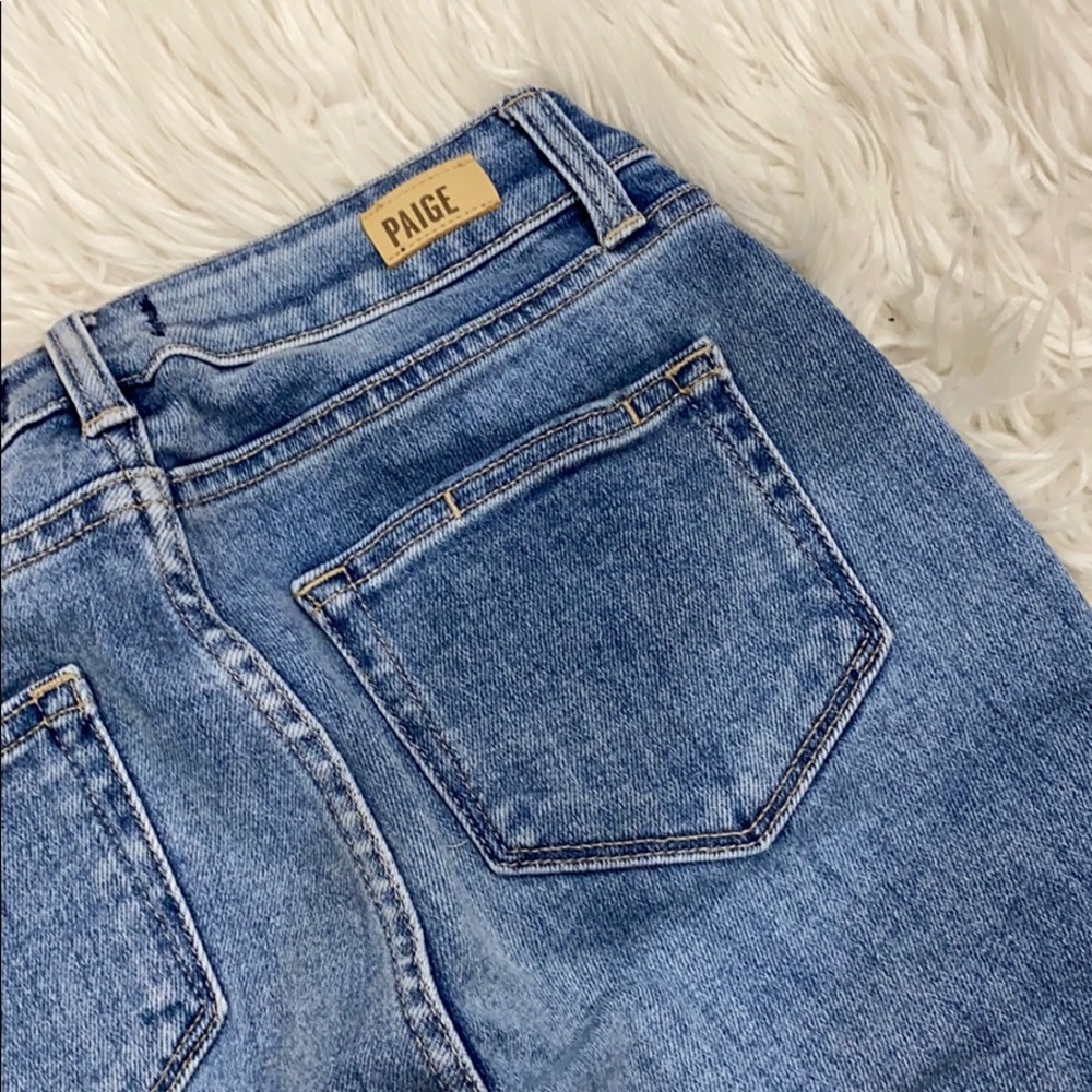 NEW • Paige • Jax Cut Off Bermuda Denim Shorts - Picture 7 of 7